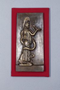 2 riliefi di bronzo "ARIANA" & "HERMES"